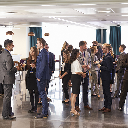 Delegates Networking At Conference Drinks Reception